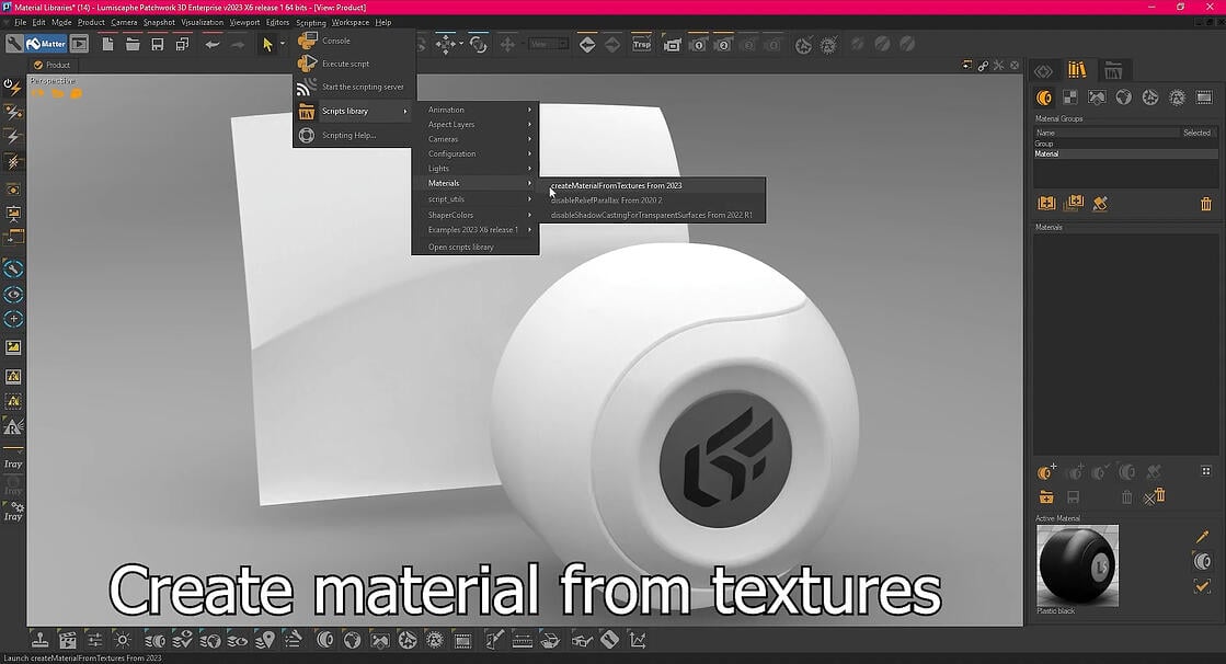 Create Material From Textures Script